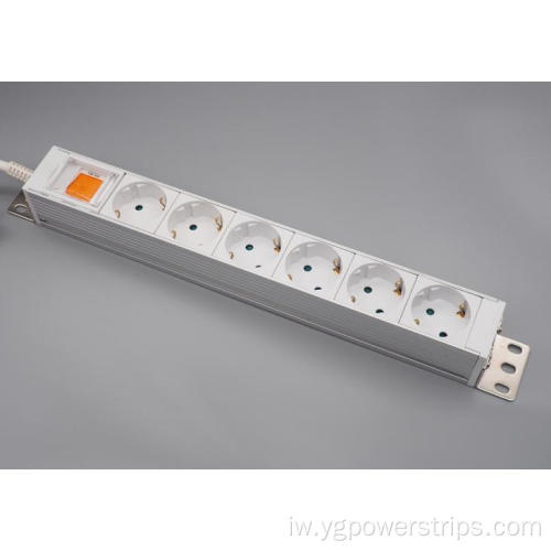 6-Outlet האיחוד האירופי/גרמניה סטנדרטית חשמל PDU